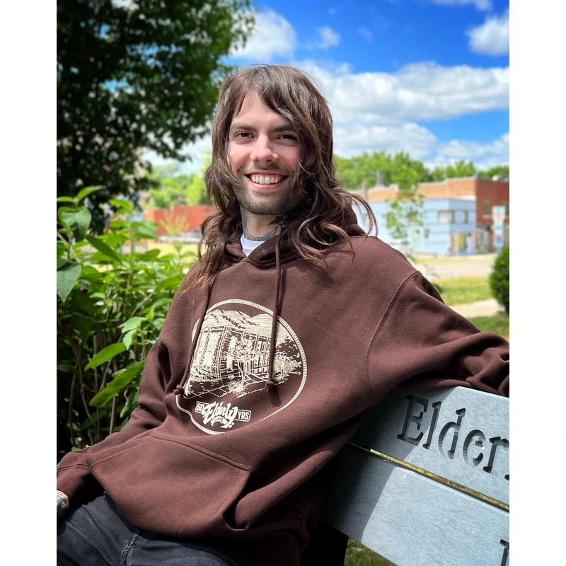 50TH ANNIVERSARY LOGO HOODIE BROWN (VARIOUS SIZES
