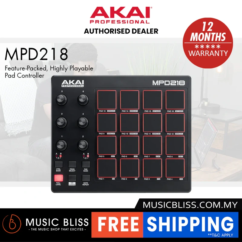 Akai Professional MPD218 MIDI Pad Controller