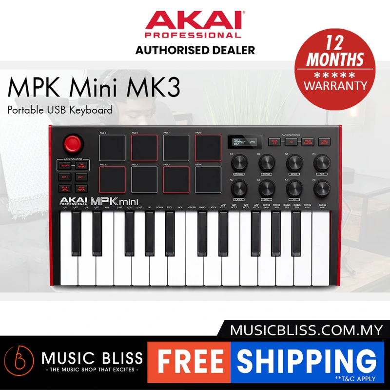 Akai Professional MPK Mini MK3 25-key MIDI Controller Keyboard