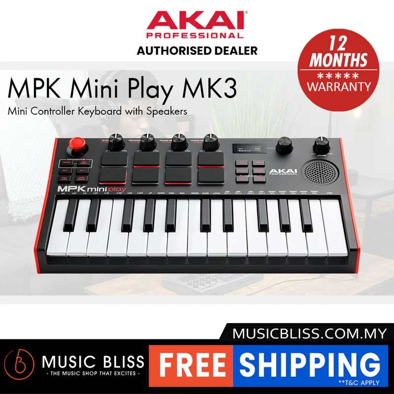 Akai Professional MPK Mini Play MK3 Portable Keyboard & Midi Controller