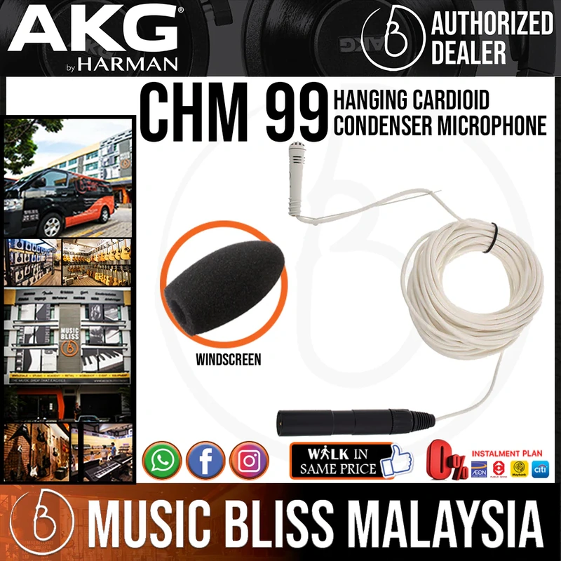 AKG CHM 99 Condenser Hanging Microphone - White