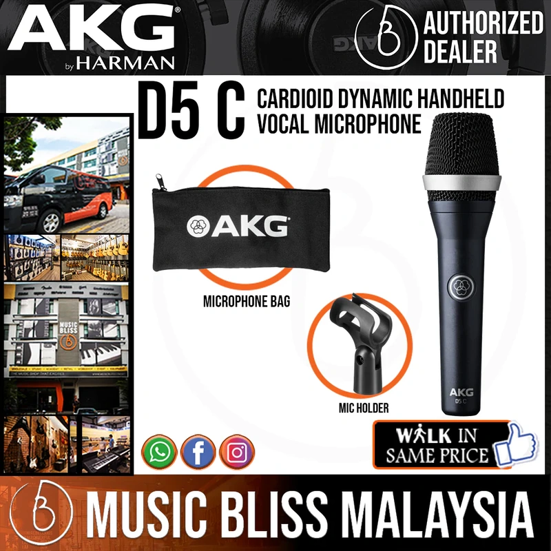 AKG D5 C Cardioid Dynamic Handheld Vocal Microphone