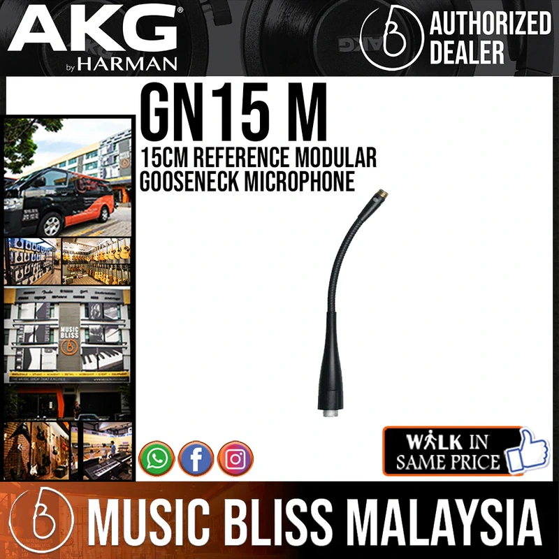 AKG GN15 M Reference Modular Gooseneck Microphone, 15cm
