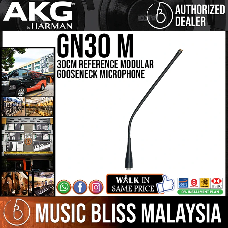 AKG GN30 M Reference Modular Gooseneck Microphone, 30cm