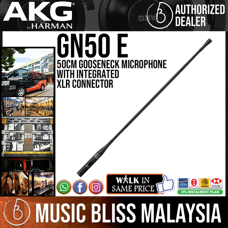 AKG GN50 E Gooseneck Microphone with integrated XLR connector, 50cm