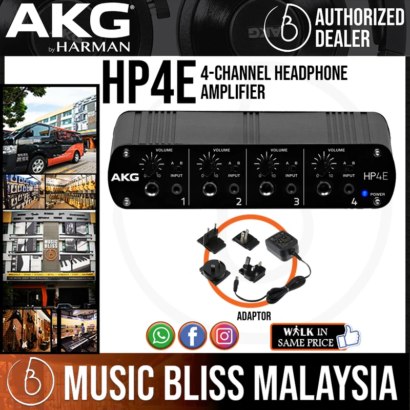 AKG HP4E 4-Ch Headphone Amplifier