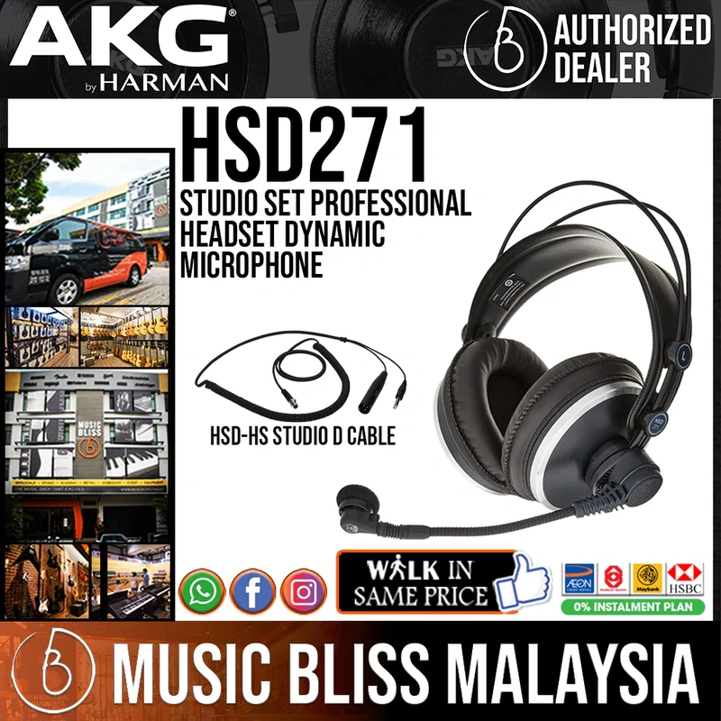 AKG HSD271 Studio Set Professional Headset with Dynamic Microphone