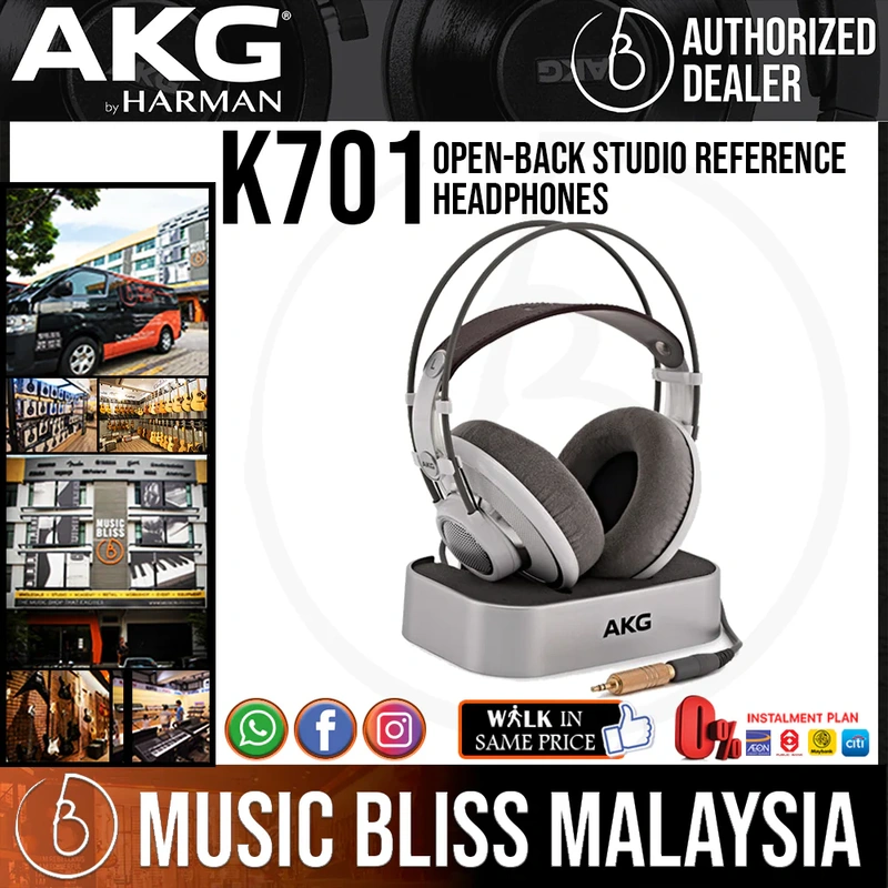 AKG K701 Open-back Studio Reference Headphones