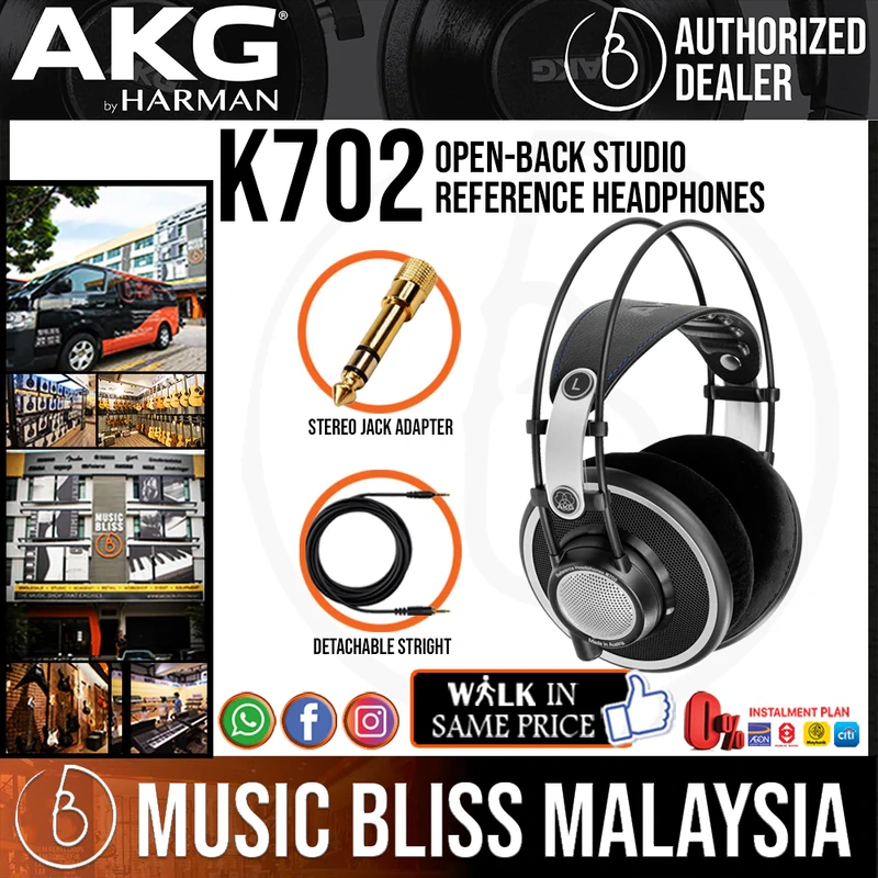 AKG K702 Open-back Studio Reference Headphones