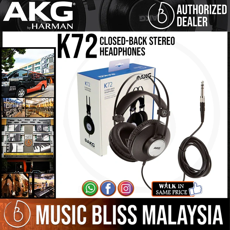 AKG K72 Closed-back Stereo Headphones