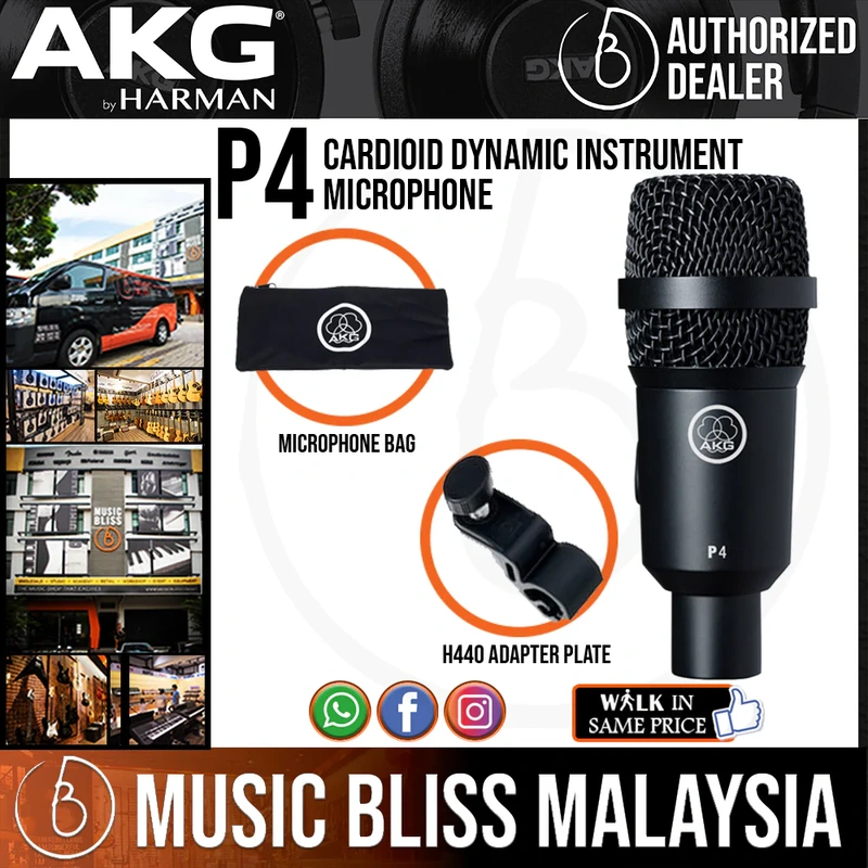 AKG P 4 Cardioid Dynamic Instrument Microphone