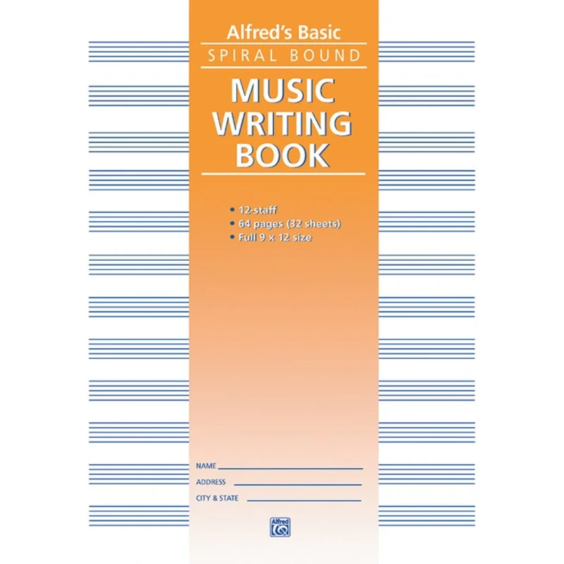 Alfred's 12 Stave Music Writing Book (9" x 12")
