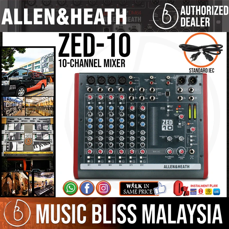 Allen & Heath ZED-10 Mixer with USB