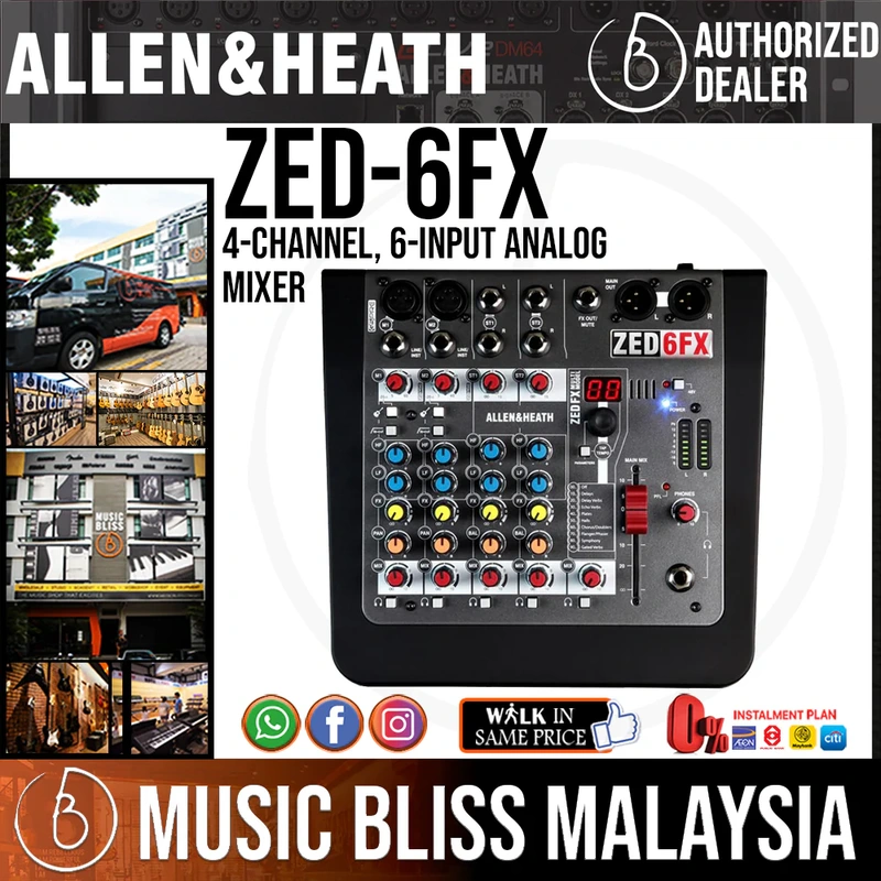 Allen & Heath ZED-6FX Mixer with Effects
