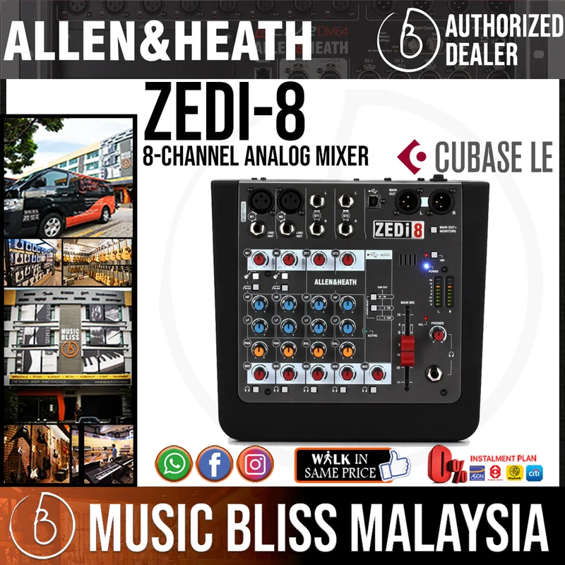 Allen & Heath ZEDi-8 Mixer with USB