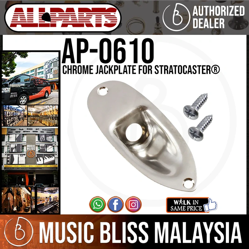 ALLPARTS AP-0610-010 Chrome Jackplate for Stratocaster