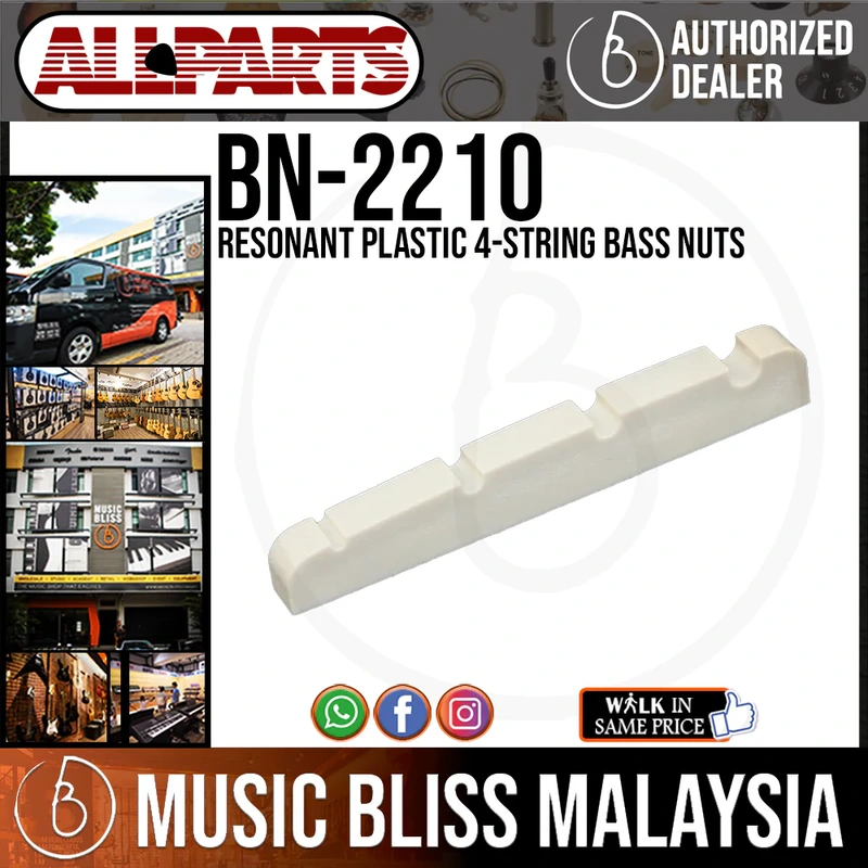 ALLPARTS BN-2210-00Y Resonant Plastic 4-String Bass Nuts - Single Unit