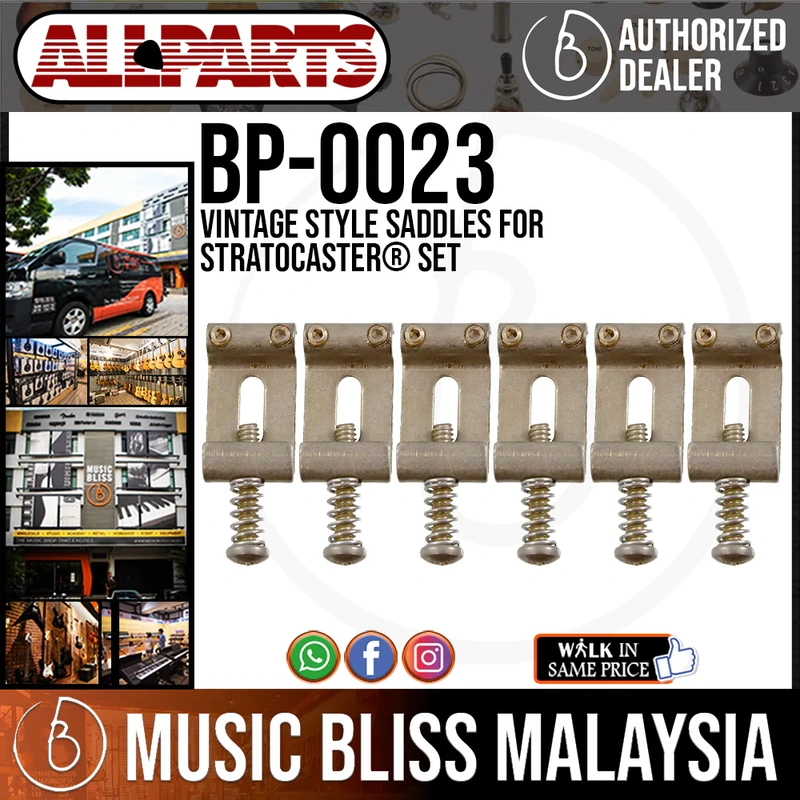 ALLPARTS BP-0023-001 Vintage Style Saddles for Stratocaster Set