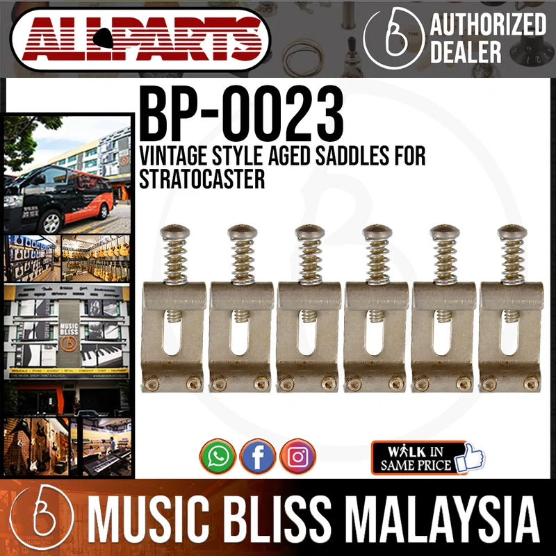 ALLPARTS BP-0023-007 Vintage Style Aged Saddles for Stratocaster