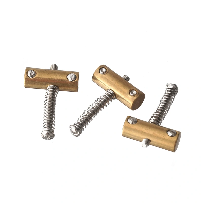 Allparts Brass Bridge Saddles, Vintage Telecaster Style, (3) with Screws and Springs