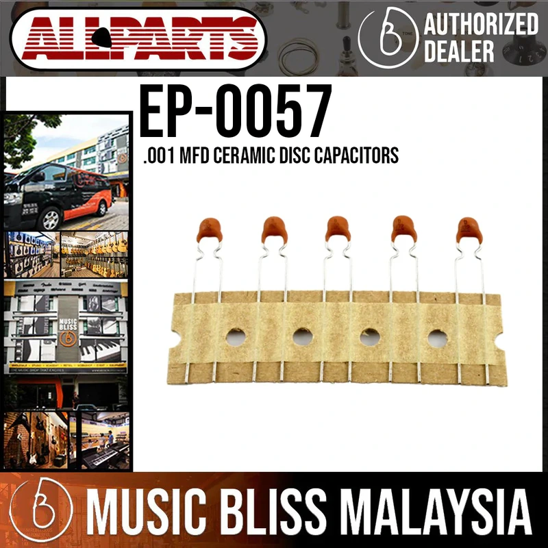 ALLPARTS EP-0057-000 .001mfd Ceramic Disc Capacitors (Pack of 5)