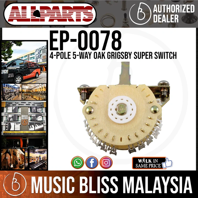 ALLPARTS EP-0078 4-Pole 5-Way Oak Grigsby Super Switch