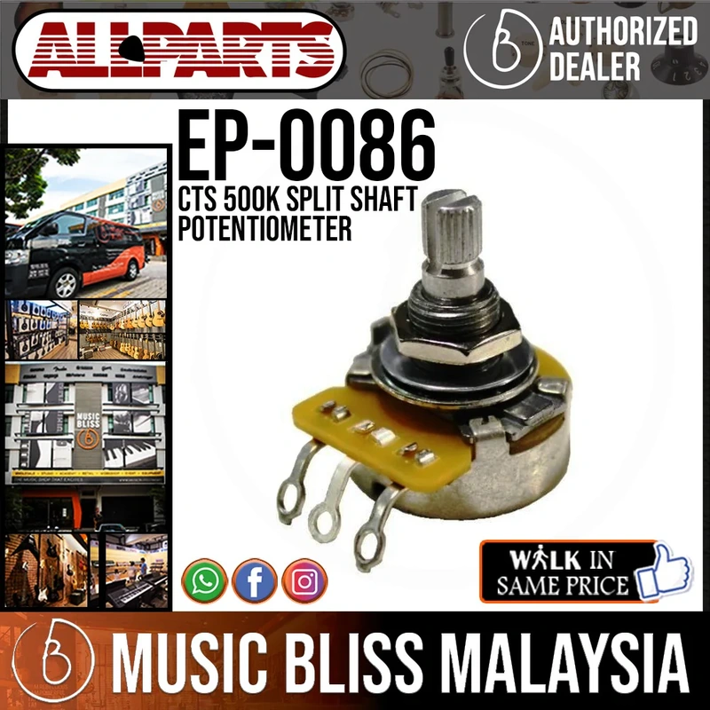 ALLPARTS EP-0086-000 CTS 500K Split Shaft Potentiometer