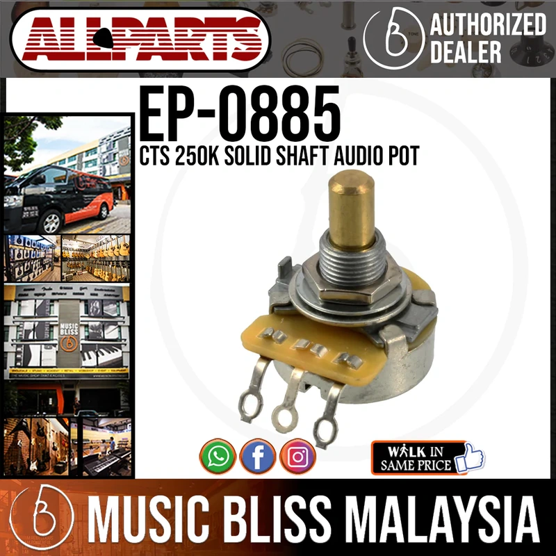 ALLPARTS EP-0885 CTS 250K Solid Shaft Audio Pot