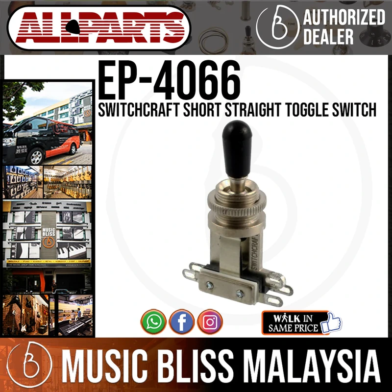 ALLPARTS EP-4066-000 Switchcraft Short Straight Toggle Switch
