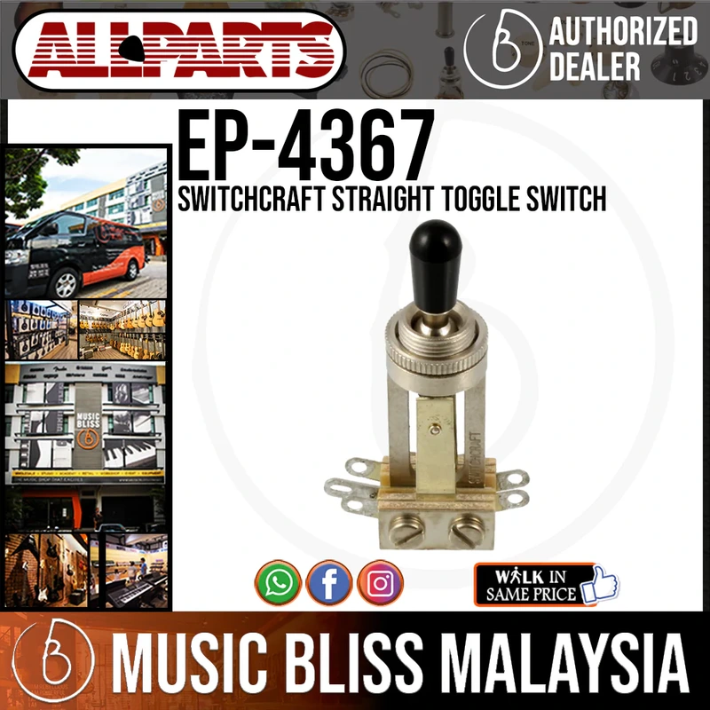 ALLPARTS EP-4367-000 Switchcraft Straight Toggle Switch