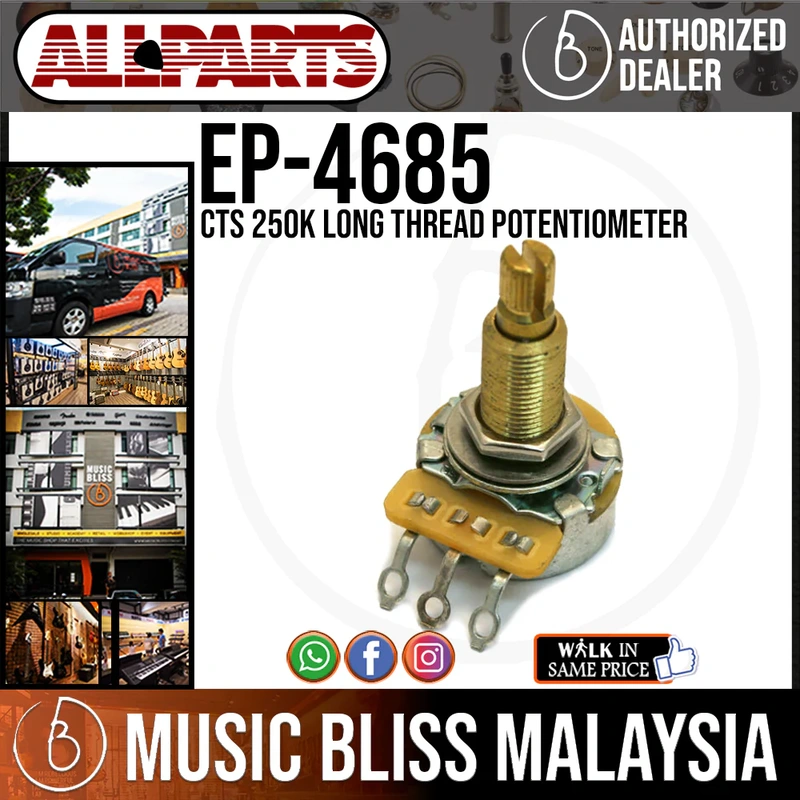ALLPARTS EP-4685-000 CTS 250K Long Thread Potentiometer