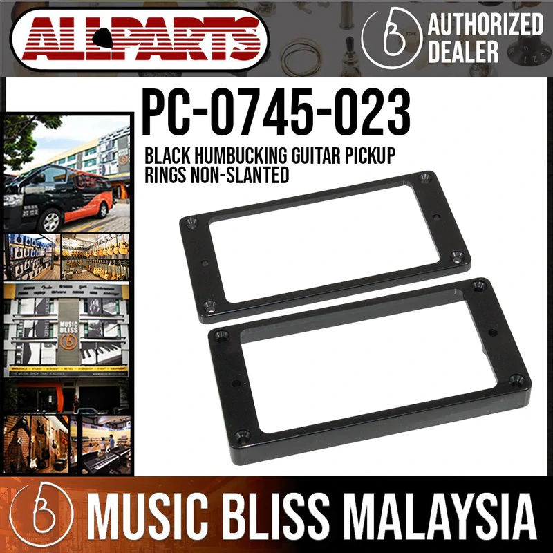 ALLPARTS PC-0745-023 Black Humbucking Guitar Pickup Rings Non-slanted