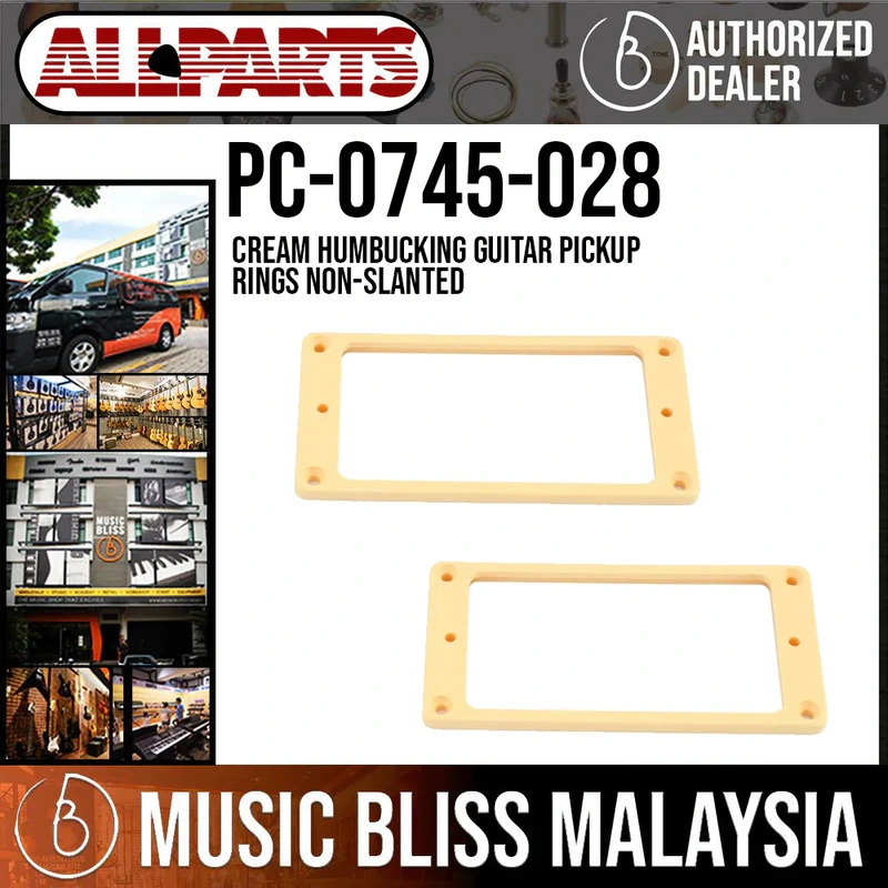 ALLPARTS PC-0745-028 Cream Humbucking Guitar Pickup Rings Non-slanted
