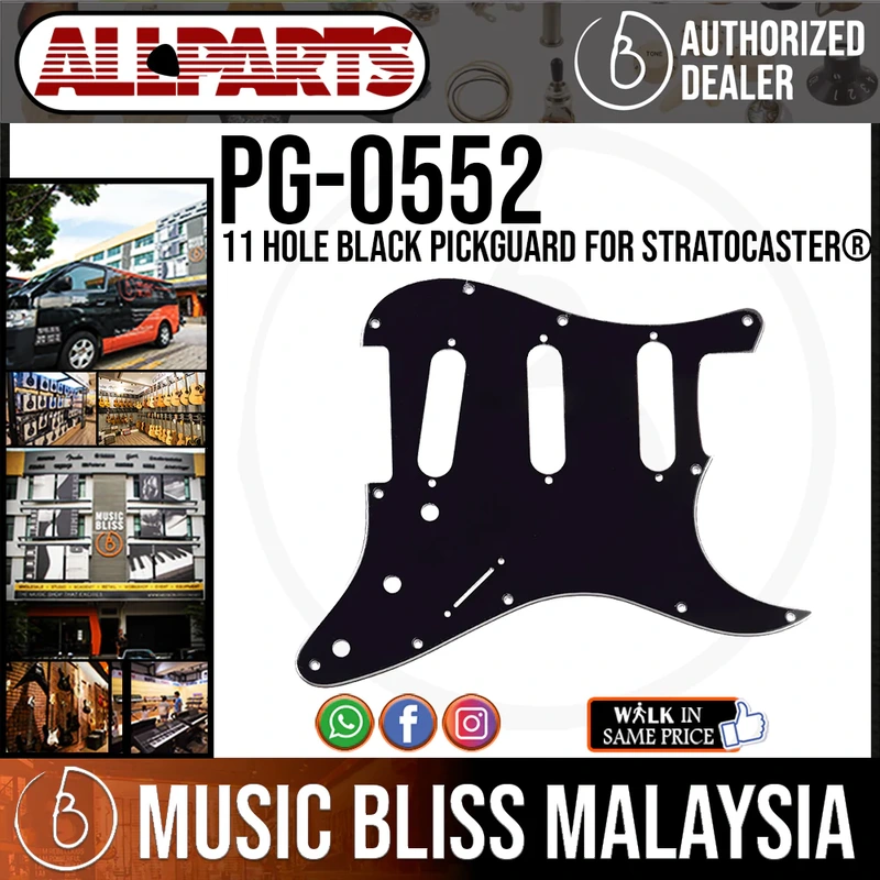 ALLPARTS PG-0552-033 11 Hole Black Pickguard for Stratocaster