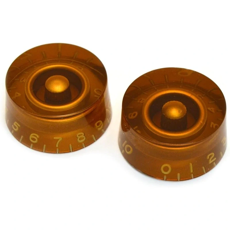 ALLPARTS PK-0130-022 Set of 2 Vintage Style Amber Speed Knobs