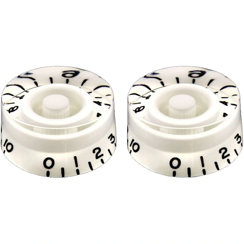 ALLPARTS PK-0130-025 Set of 2 White Speed Knobs