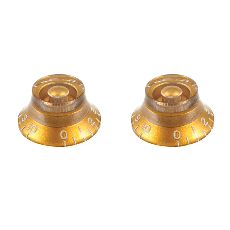 ALLPARTS PK-0140-032 Vintage Style Bell Knobs - Gold (Pack of 2)
