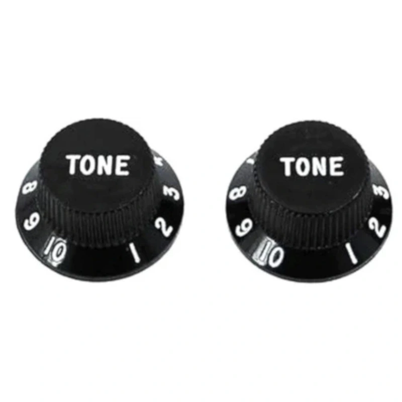 ALLPARTS PK-0153-023 Tone Knobsfor Stratocaster - Black (Pack of 2)