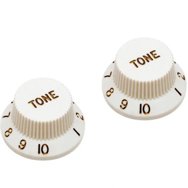 ALLPARTS PK-0153-025 Tone Knobsfor Stratocaster - White (Pack of 2)