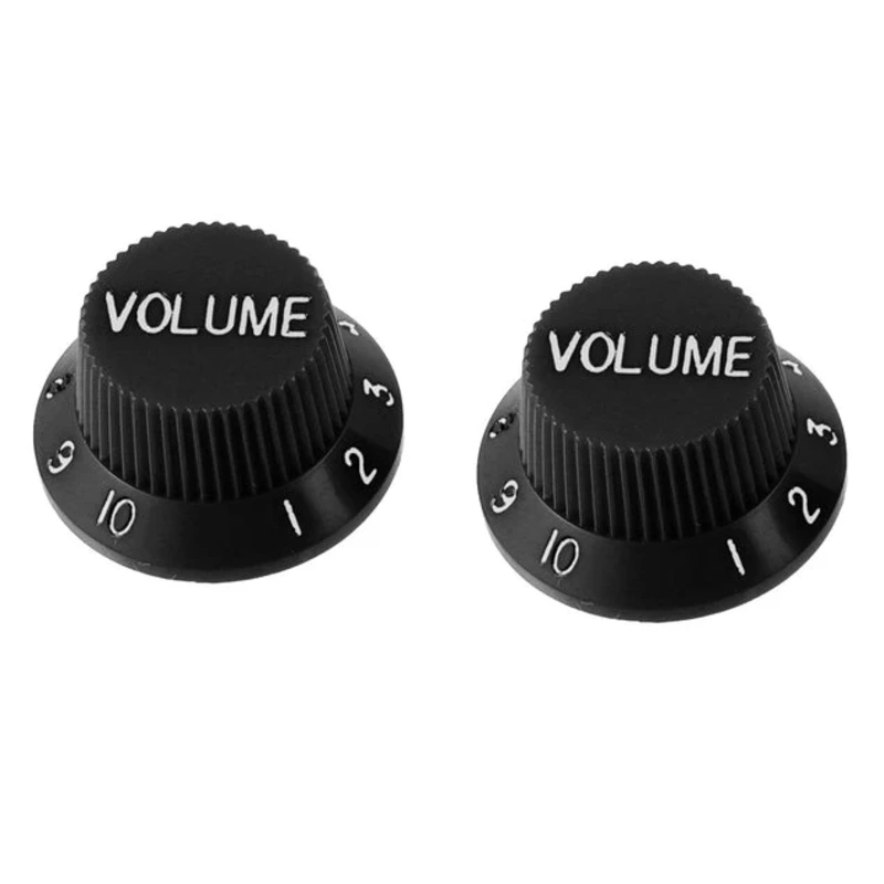 ALLPARTS PK-0154-023 Volume Knobs for Stratocaster - Black (Pack of 2)