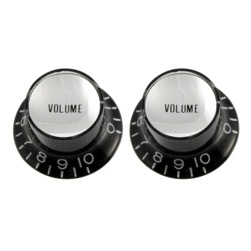 ALLPARTS PK-0184-023 Volume Reflector Knobs - Black (Pack of 2)