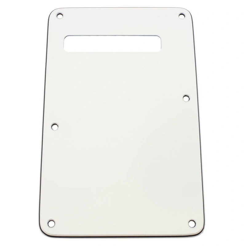 Allparts Slotted Tremolo Spring Cover Backplate - White