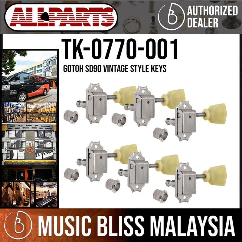 ALLPARTS TK-0770-001 Gotoh SD90 Vintage Style Keys (Pack of 6)
