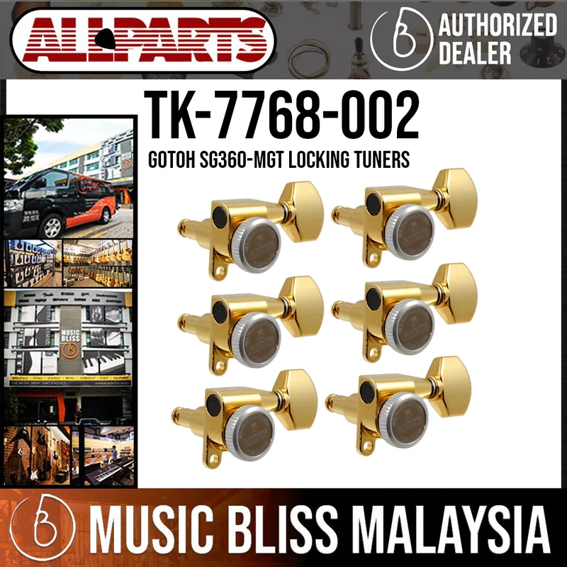 ALLPARTS TK-7768-002 Gotoh SG360-MGT Locking Tuners (Pack of 6)