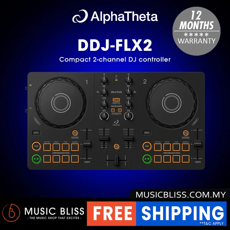 AlphaTheta DDJ-FLX2 2-deck DJ Controller