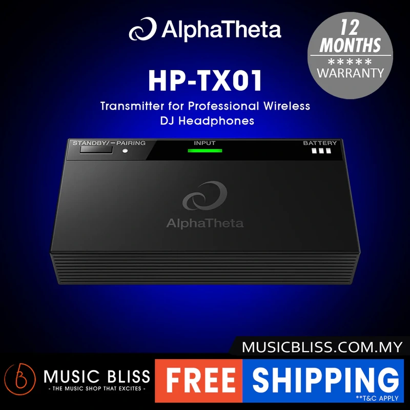 AlphaTheta HP-TX01 Transmitter for Professional Wireless DJ Headphones