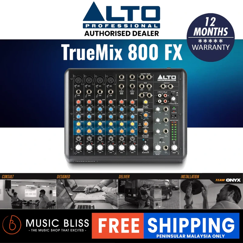 Alto Professional TrueMix 800FX 8-channel Analog Mixer with Multi-FX