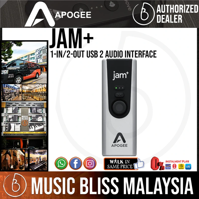 Apogee Jam+ 1-in/2-out USB 2 Audio Interface