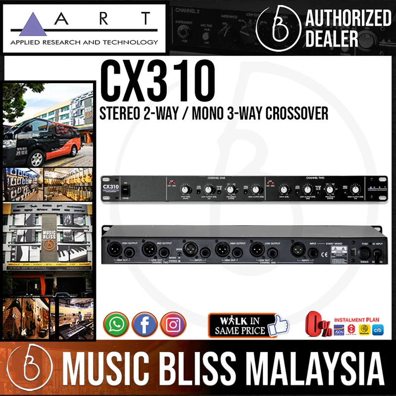 ART CX310 Stereo 2-way / Mono 3-way Crossover