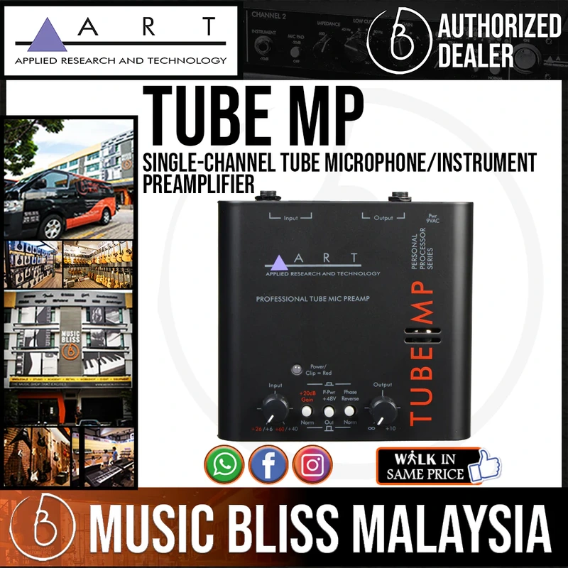 ART Tube MP Single-Channel Tube Microphone/Instrument Preamplifier